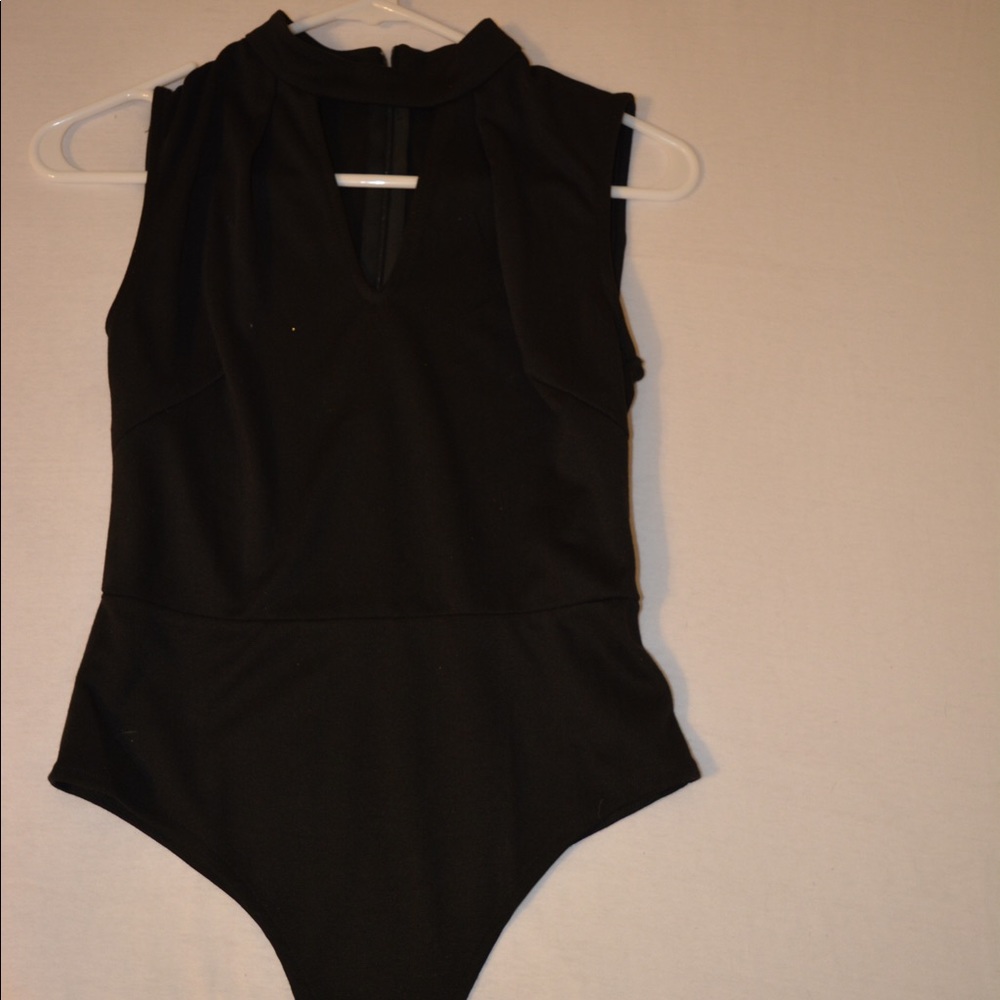 Black high-neck bodysuit unworn new